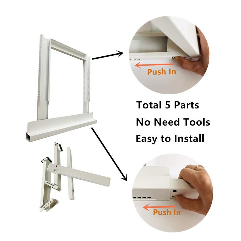Superunner Air Conditioner Bracket,Air Conditioner Support Bracket,No Drilling and No Tools Required, Heavy Duty Steel Construction Holds Up to 200 lbs, with Installation Instruction Manual - Image 2